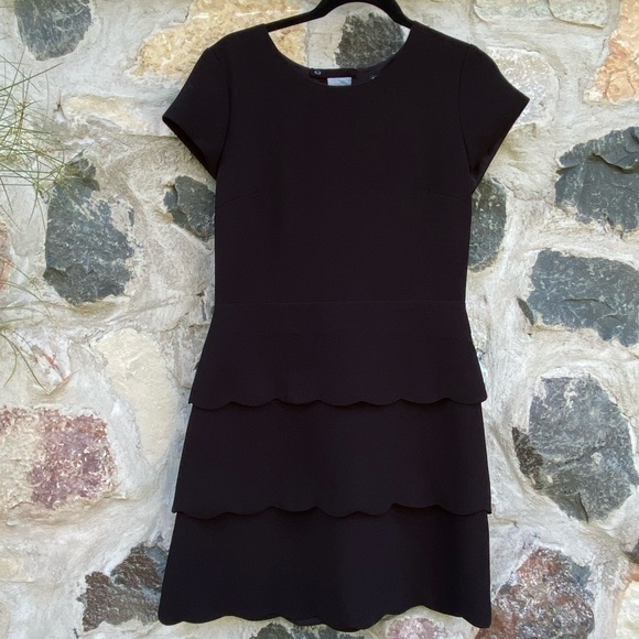 club monaco scalloped dress